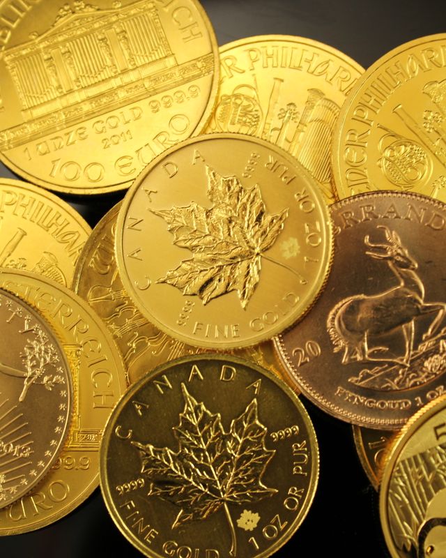 Gold coins, example